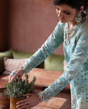 Shop Mint Green Heavily embellished Pakistani Kameez Salwar Suit with Dupatta