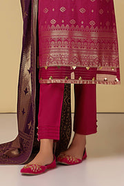 Shop Pakistani Kameez Salwar Suit in Classical Jacquard Pink Lemonade