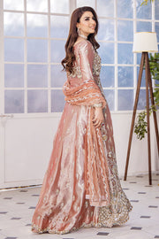 Shop Pakistani Tea Pink Hand Embellished Bridal Gown Wedding Dress 2023