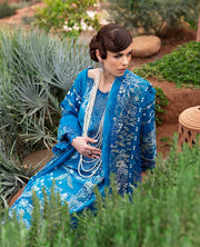 Shop Sky Blue Heavily Embellished Pakistani Kameez Salwar Suit with Dupatta
