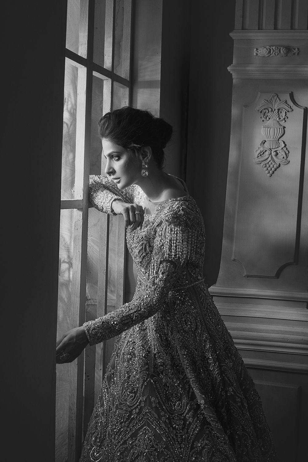 Short Front Long Tail Dress for Pakistani Bridal 