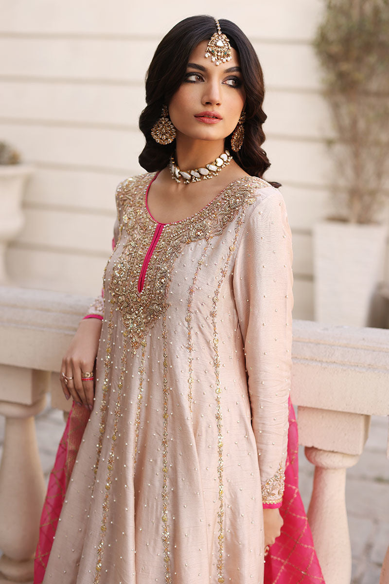 Pink - Pure Cotton Angrakha Batik Print Dress 06