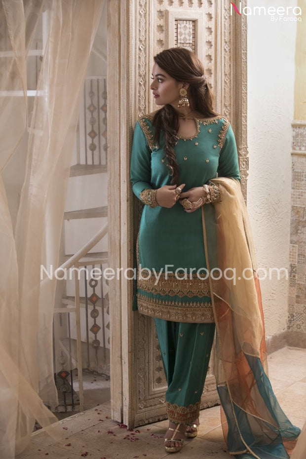 Silk Salwar Kameez Pakistani 