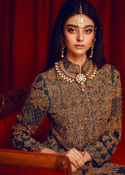 Designer raw silk bridal dress in lavish plum color # B3338