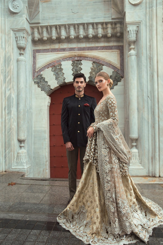 Silver Bridal Circular Lehenga for Wedding Wear