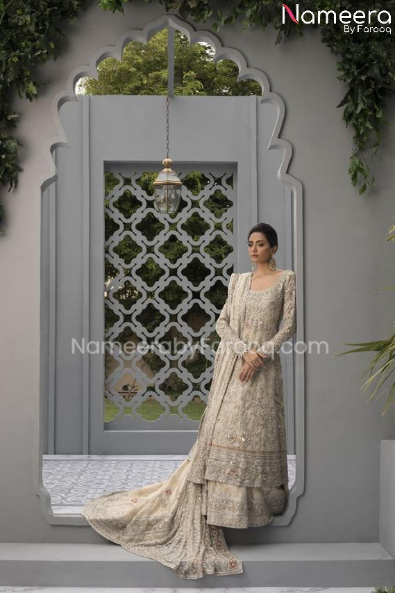 Silver Bridal Dress Pakistani