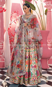Silver Bridal Dress Pakistani