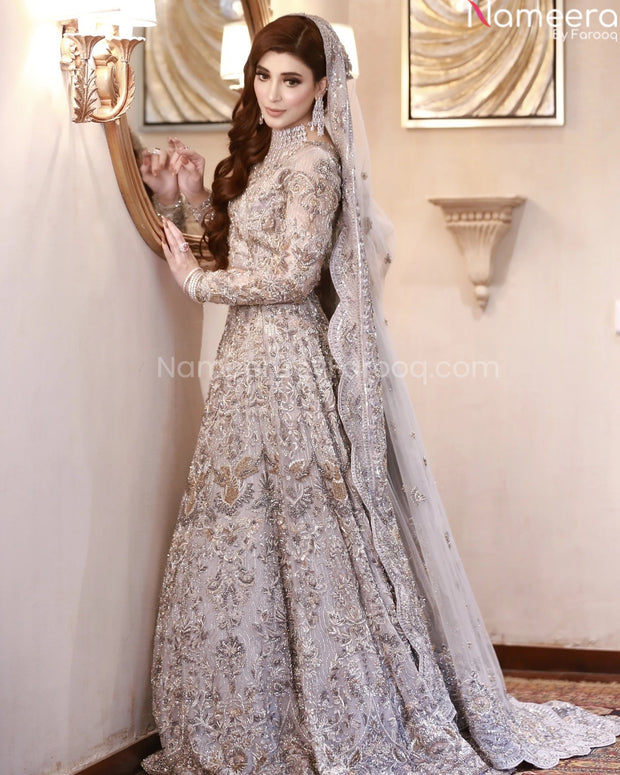 Silver Bridal Lehenga Choli