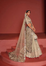 Silver Bridal Lehenga Choli and Dupatta