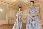 silver bridal lehenga