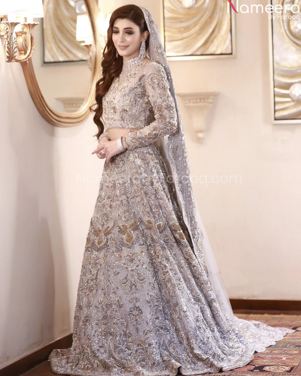 Silver Bridal Lehenga 