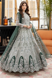 Silver Embellished Organza Lehenga Pakistani Eid Dresses