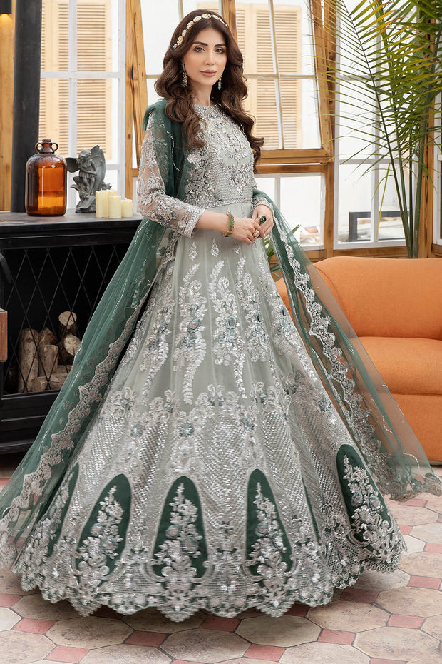 Silver Embellished Organza Lehenga Pakistani Eid Dresses MEDIUM Silver Embellished Organza Lehenga Pakistani Eid Dresses MEDIUM