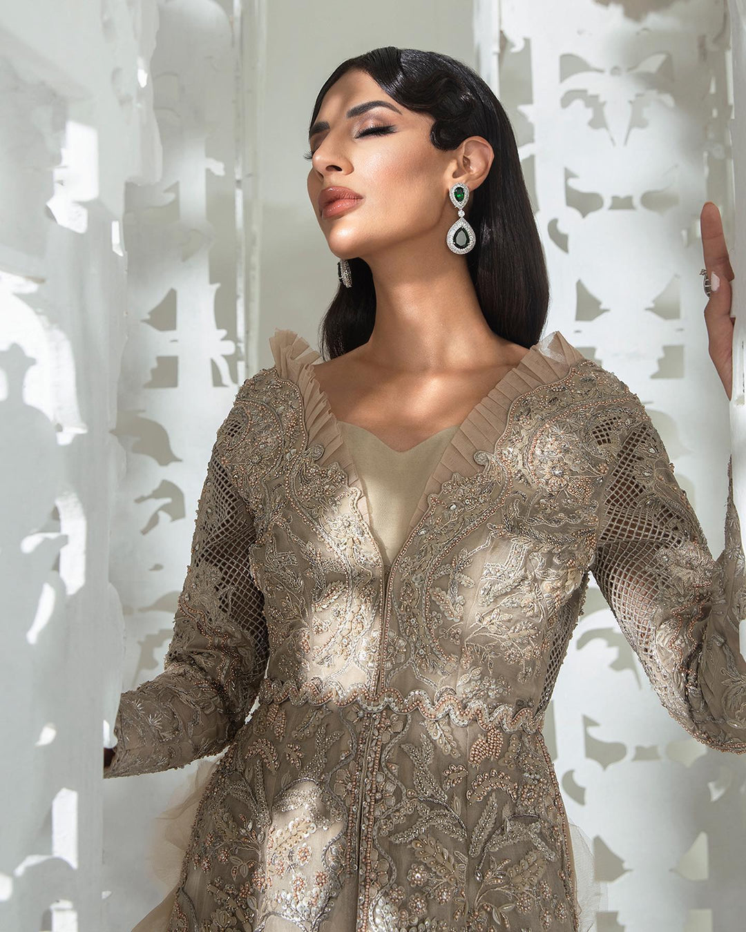Silver Front Open Gown