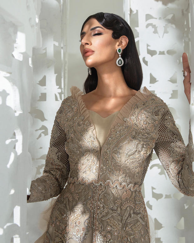 Silver Front Open Gown