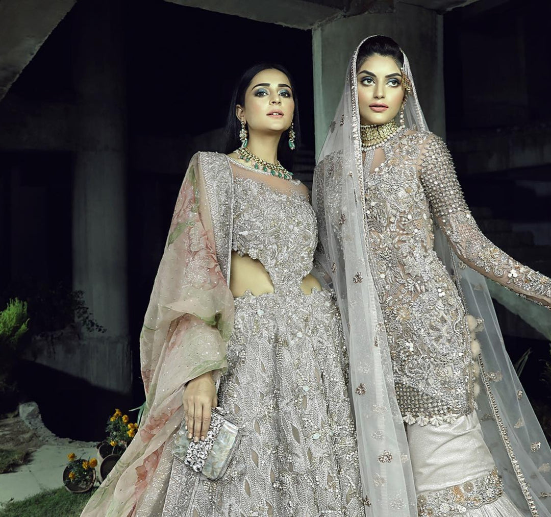 Silver Grey Lehenga Dress