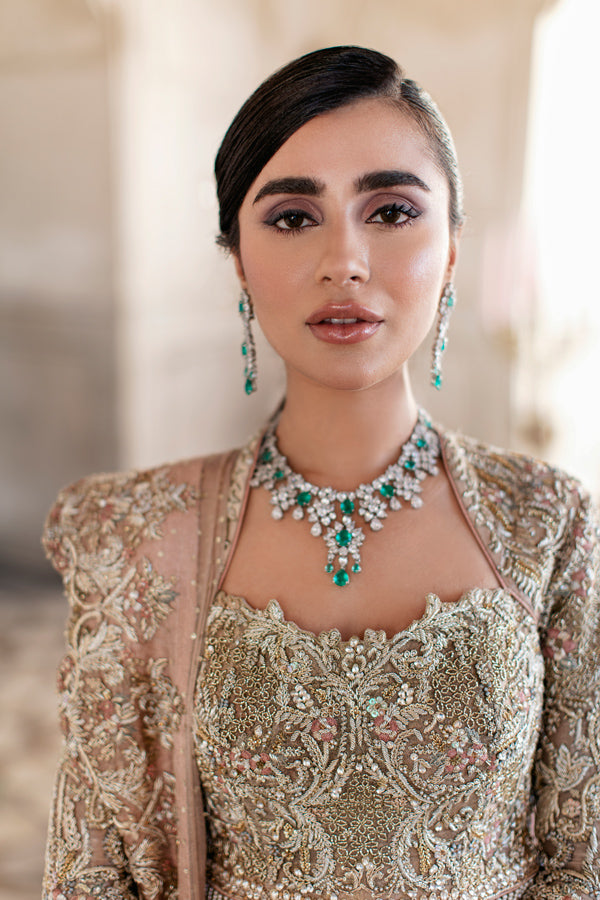 Embellished Silver Lehenga Choli Pakistani