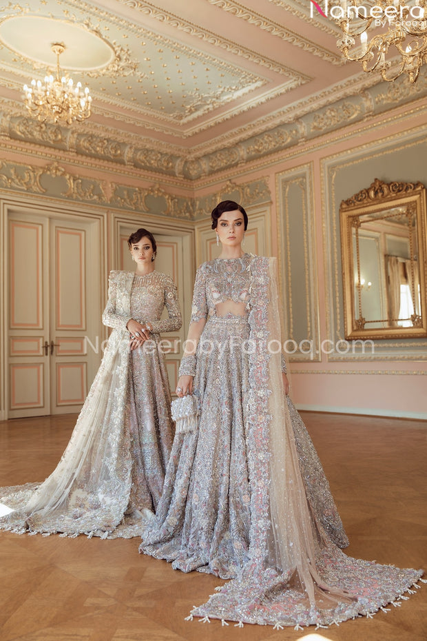 Silver Lehenga for Wedding 