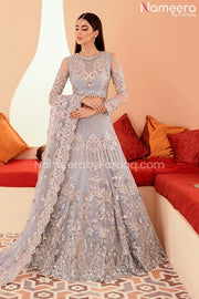 Silver Pakistani Dress