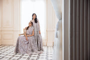 Silver Pishwas Dress with Delicate Embroidery Designer