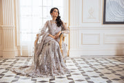 Silver Pishwas Dress with Delicate Embroidery Online