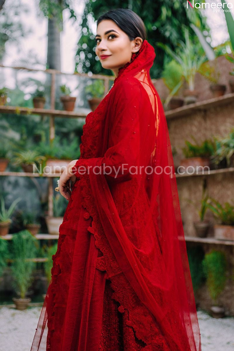 Simple Red Lehenga with Frock 2021
