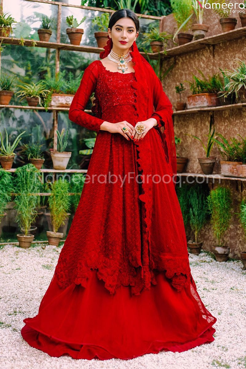 Simple Red Lehenga 