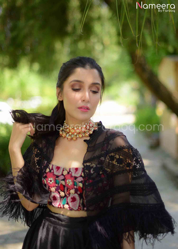 Skirt Lehenga with Crop Top for Wedding Party 