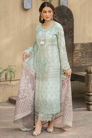 Sky Blue Hand Embellished Kameez Trousers Pakistani Party Dress 2023