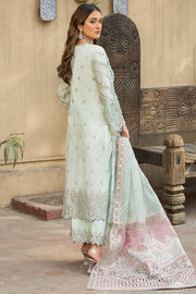 Sky Blue Hand Embellished Kameez Trousers Pakistani Party Dress