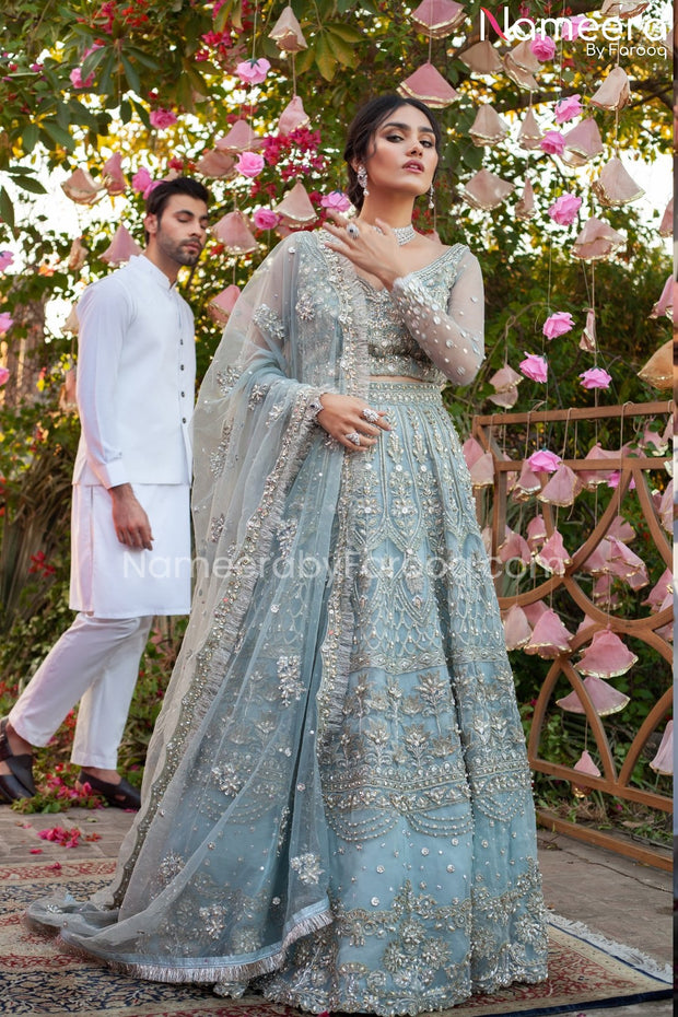 Sky Blue Lehenga Choli