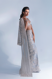 Sky Blue Lehenga Jacket Bridal Pakistani Wedding Dresses