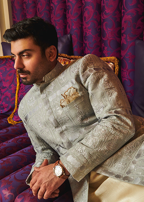Sky Blue Sherwani Dress for Pakistani Groom Dresses Nameera by