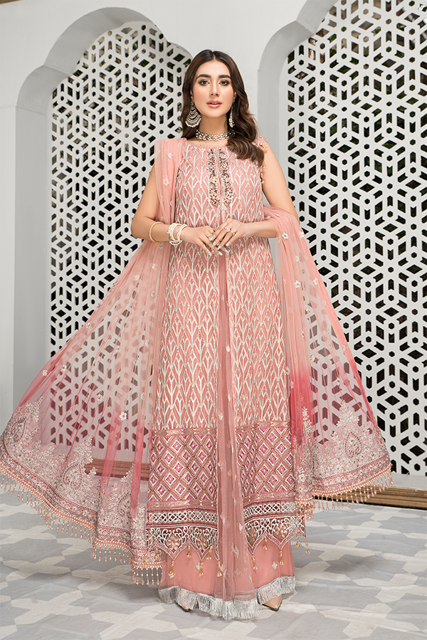Pink Gharara Pakistani with Elegant Decorations 2022