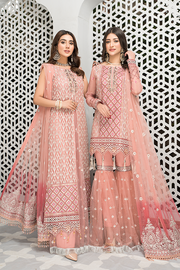 Pink Gharara Pakistani with Elegant Decorations Latest