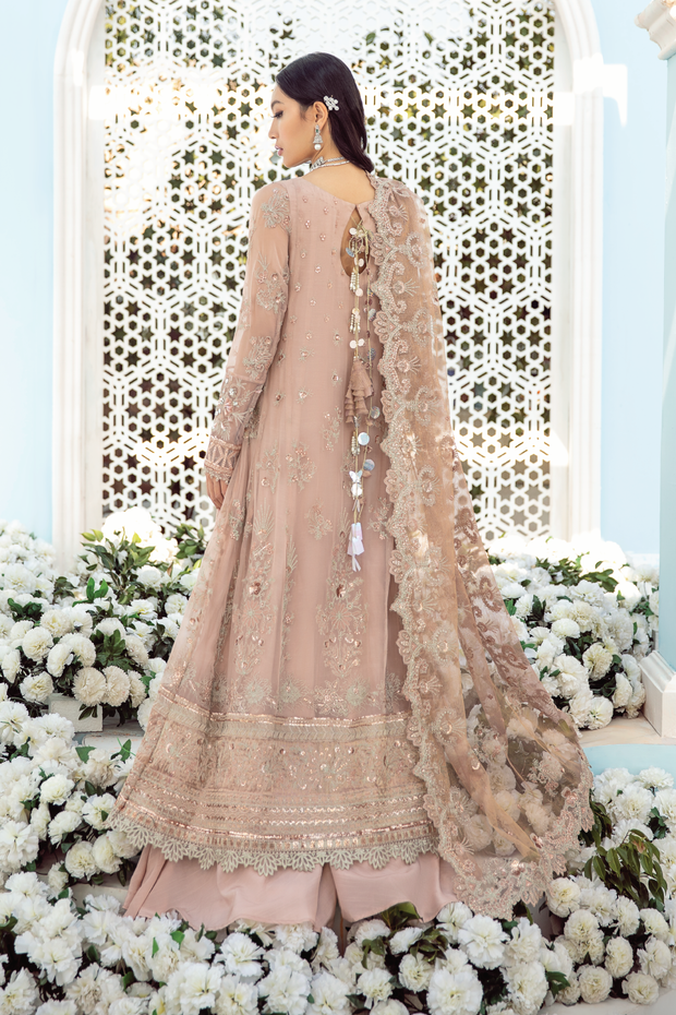 Soft Pink Pakistani Sharara Dress with Adda Work 2022