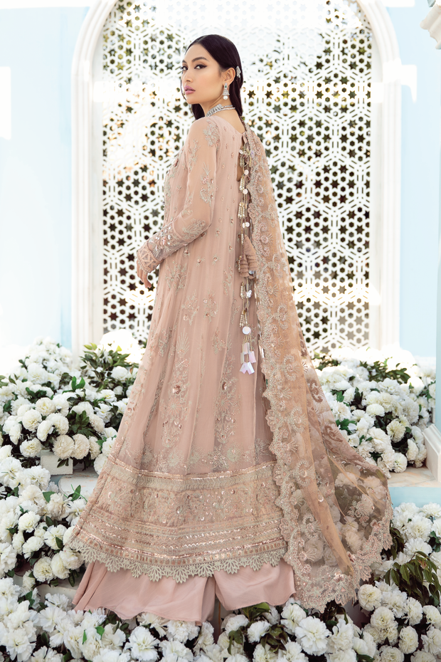 Soft Pink Pakistani Sharara Dress with Adda Work Online