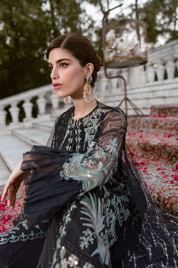 Stunning Pakistani Gown Dress in Black Color
