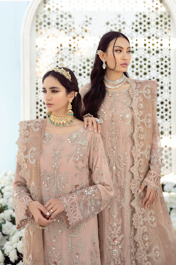 StylishSoft Pink Pakistani Sharara Dress with Adda Work