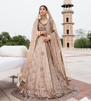 Tea Pink Bridal Lehenga with Choli and Dupatta Dress