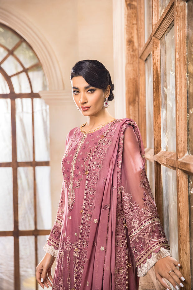 Tea Pink Salwar Kameez with Embroidery Work Designer