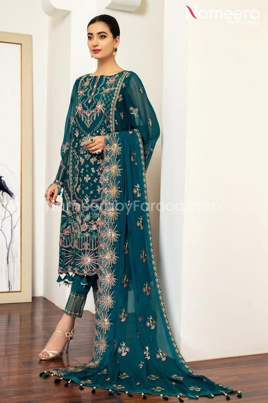Teal Blue Dress for Wedding