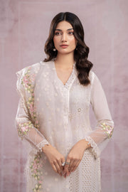 Thread Embellished Maria B White Kameez Salwar Suit 2023