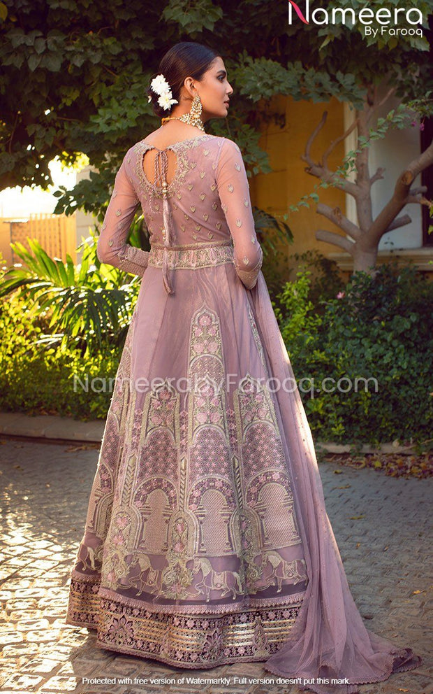 Thread Embroidered Velvet Lehenga for Wedding