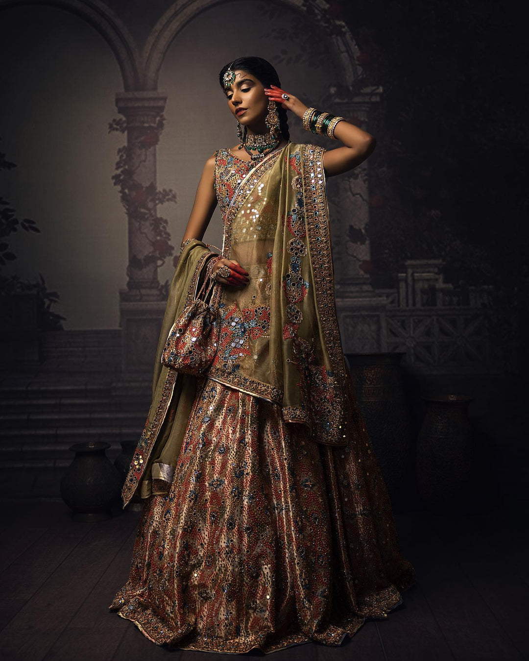 Premium Pakistani Bridal Lehenga with Choli & Dupatta