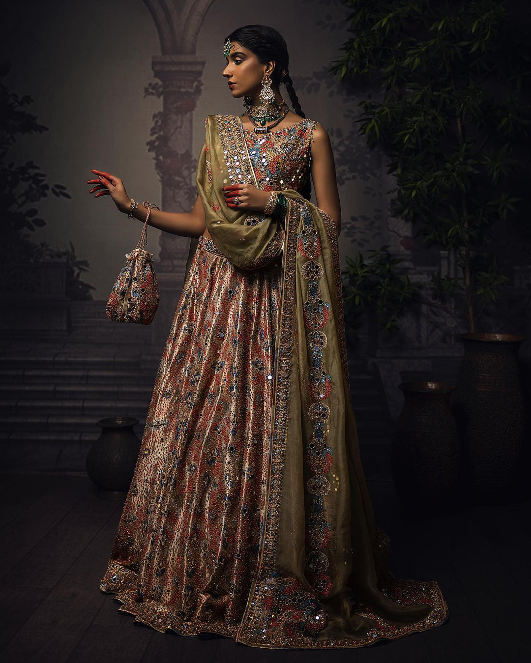 Premium Pakistani Bridal Lehenga with Choli & Dupatta