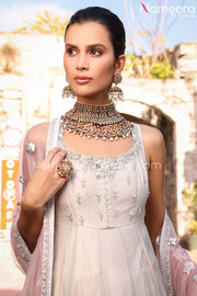 Tissue Pakistani Traditional Pishwas Dress for Bride