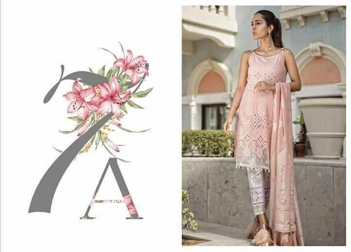 Top Check Lawn Self Silver Printed Designer Dress in USA