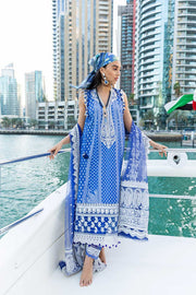Traditional Blue Chikankari Suit for Pakistani Eid Dress