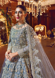 Traditional Blue Pishwas Lehenga Pakistani Bridal Dresses 2023